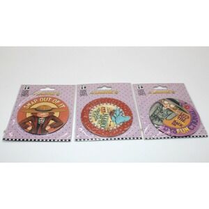 Vintage Mary Engelbreit Magnet Lot NEW 3" Round Pooch & Sweetheart NIP